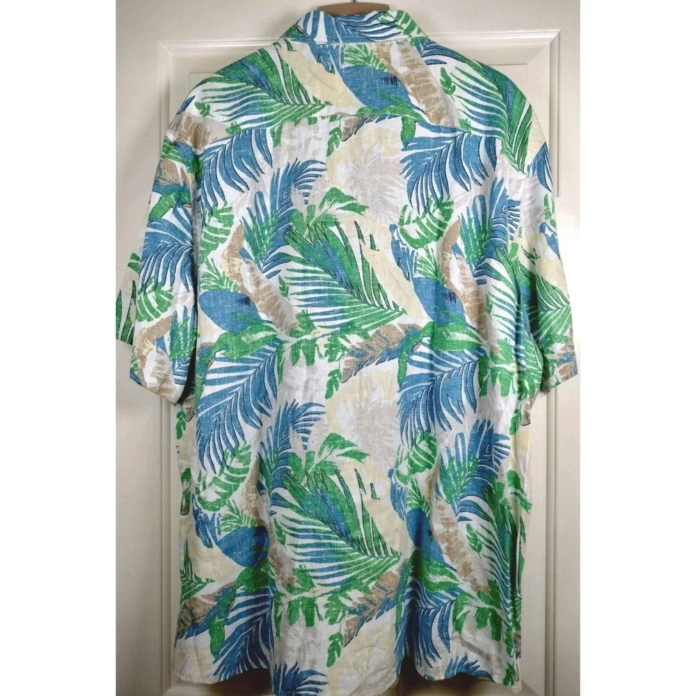 NWT Southern Tide Paradise Palms Linen Blend Sport Shirt XXL Tropical Vacation - Picture 8 of 14